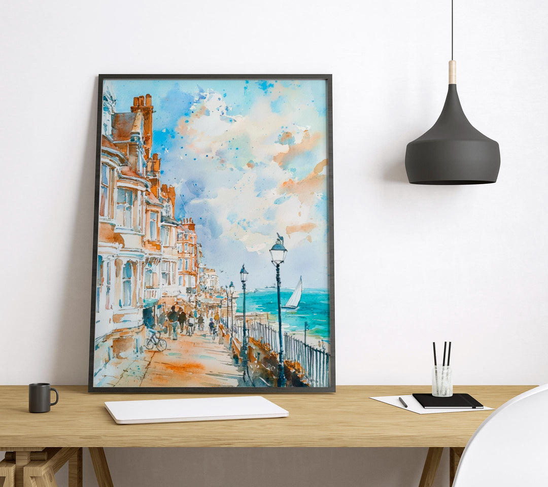 Brighton Watercolor Poster Wall Art Brighton Wall Hanging Home Décor Brighton Gift Art Lovers United Kingdom Wall Art