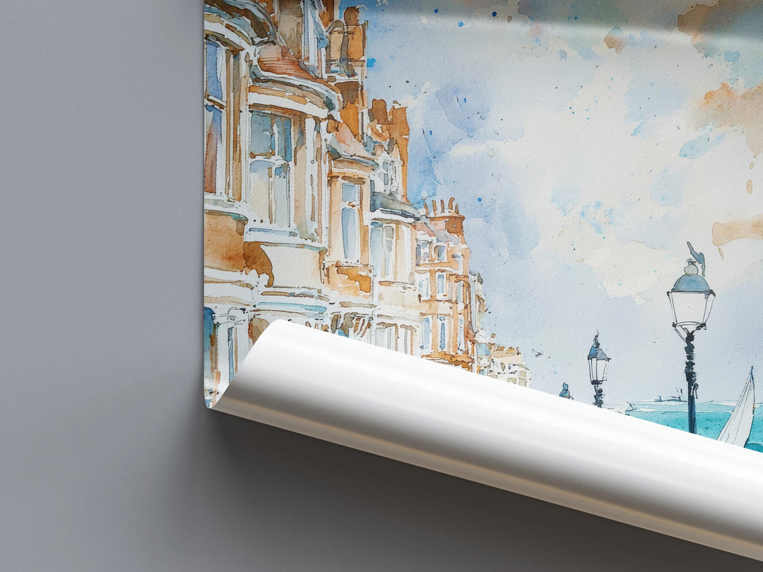Brighton Watercolor Poster Wall Art Brighton Wall Hanging Home Décor Brighton Gift Art Lovers United Kingdom Wall Art