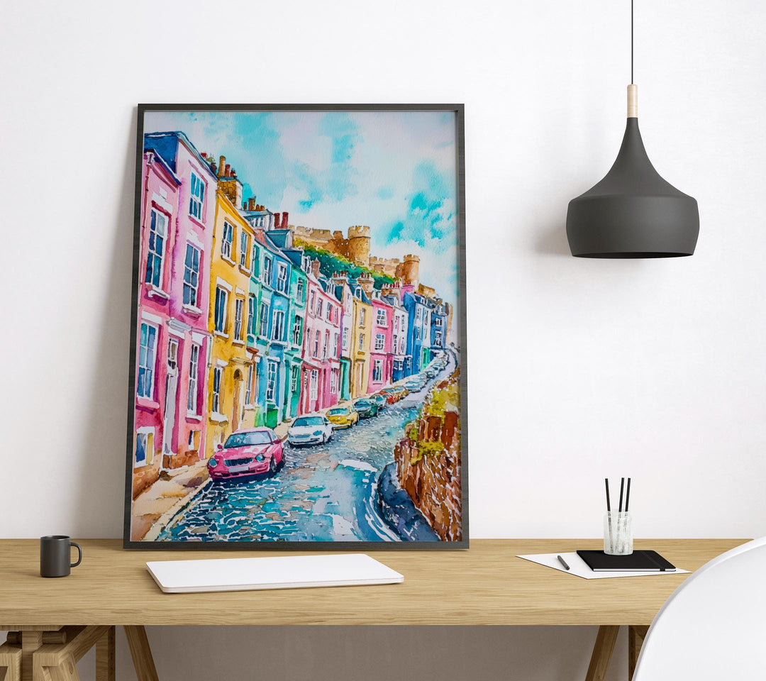 Hastings Watercolor Poster Wall Art Hastings Wall Hanging Home Décor Hastings Gift Art Lovers United Kingdom Wall Art