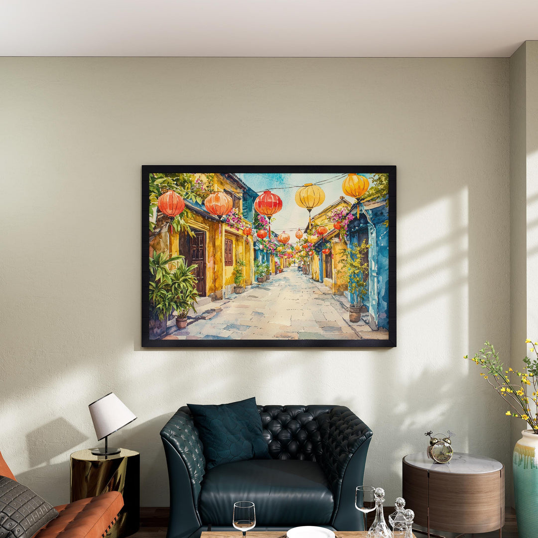 Hoi An Watercolor Poster Landscape Wall Art Hoi An Wall Hanging Home Décor Hoi An Gift Art Lovers Vietnam Wall Art