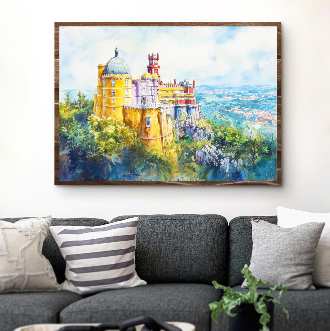 Sintra Watercolor Poster Landscape Wall Art Sintra Wall Hanging Home Décor Sintra Gift Art Lovers Portugal Wall Art