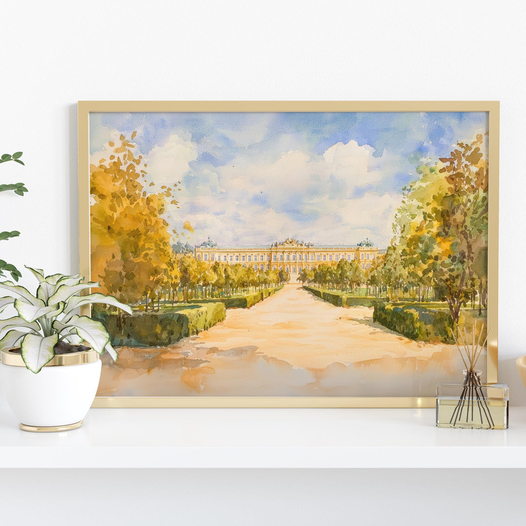 Vienna Watercolor Poster Imperial City Wall Art Vienna Wall Hanging Home Décor Vienna Gift Art Lovers Austria Wall Art