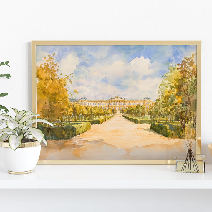 Vienna Watercolor Poster Imperial City Wall Art Vienna Wall Hanging Home Décor Vienna Gift Art Lovers Austria Wall Art