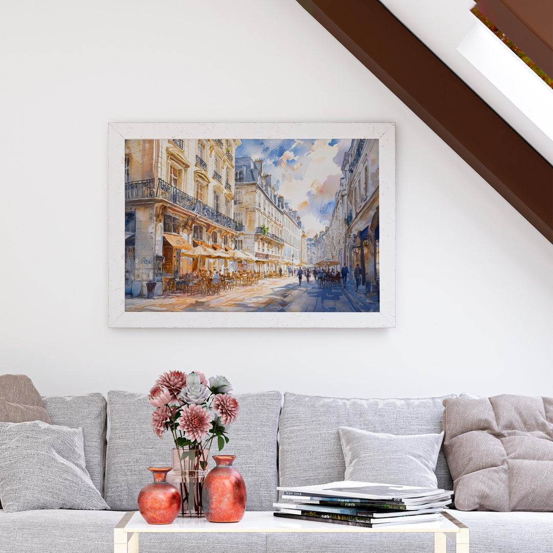 Nantes watercolor poster Wall Art Nantes Wall Hanging Home Décor Nantes Gift Art Lovers France Wall Art