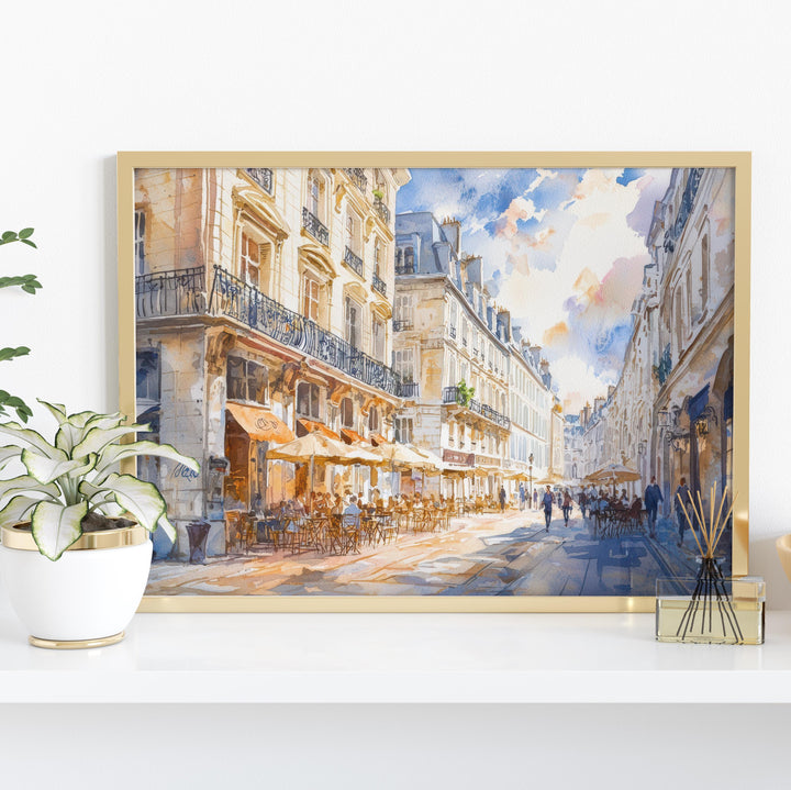Nantes watercolor poster Wall Art Nantes Wall Hanging Home Décor Nantes Gift Art Lovers France Wall Art