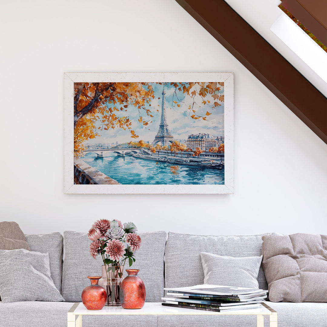 Paris watercolor poster Wall Art Paris Wall Hanging Home Décor Paris Gift Art Lovers France Wall Art