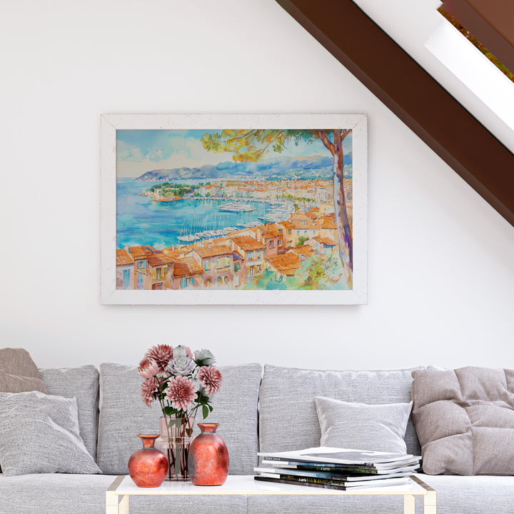 Cannes watercolor poster Wall Art Cannes Wall Hanging Home Décor Cannes Gift Art Lovers France Wall Art