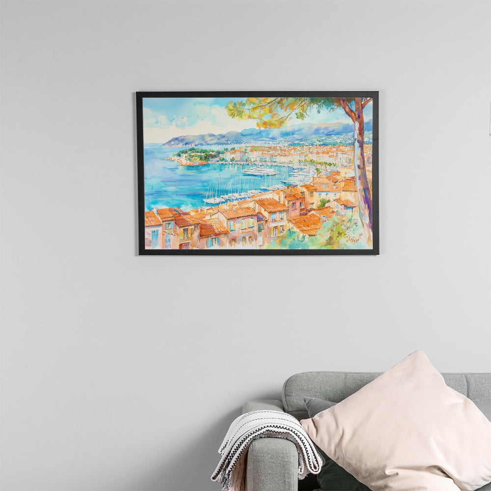 Cannes watercolor poster Wall Art Cannes Wall Hanging Home Décor Cannes Gift Art Lovers France Wall Art