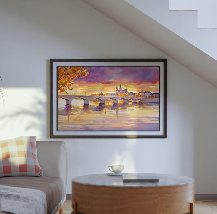 Bordeaux watercolor poster Wall Art Bordeaux Wall Hanging Home Décor Bordeaux Gift Art Lovers France Wall Art