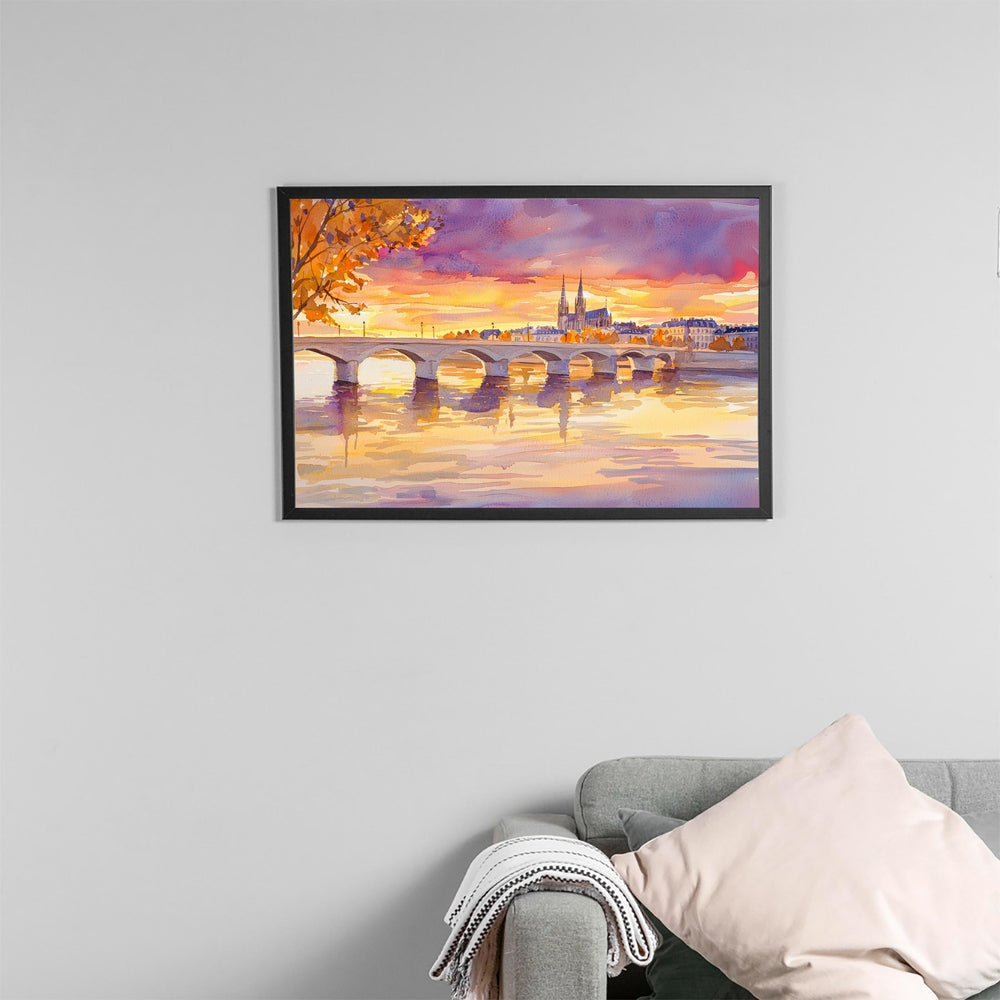 Bordeaux watercolor poster Wall Art Bordeaux Wall Hanging Home Décor Bordeaux Gift Art Lovers France Wall Art