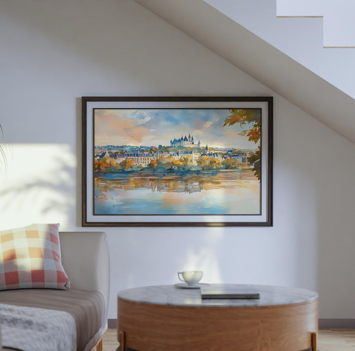 Angers watercolor poster Wall Art Angers Wall Hanging Home Décor Angers Gift Art Lovers France Wall Art