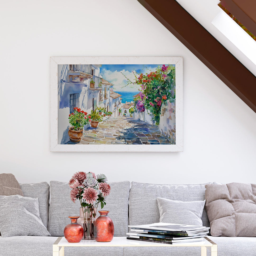 Estepona watercolor poster Wall Art Estepona Wall Hanging Home Décor Estepona Gift Art Lovers Spain Wall Art