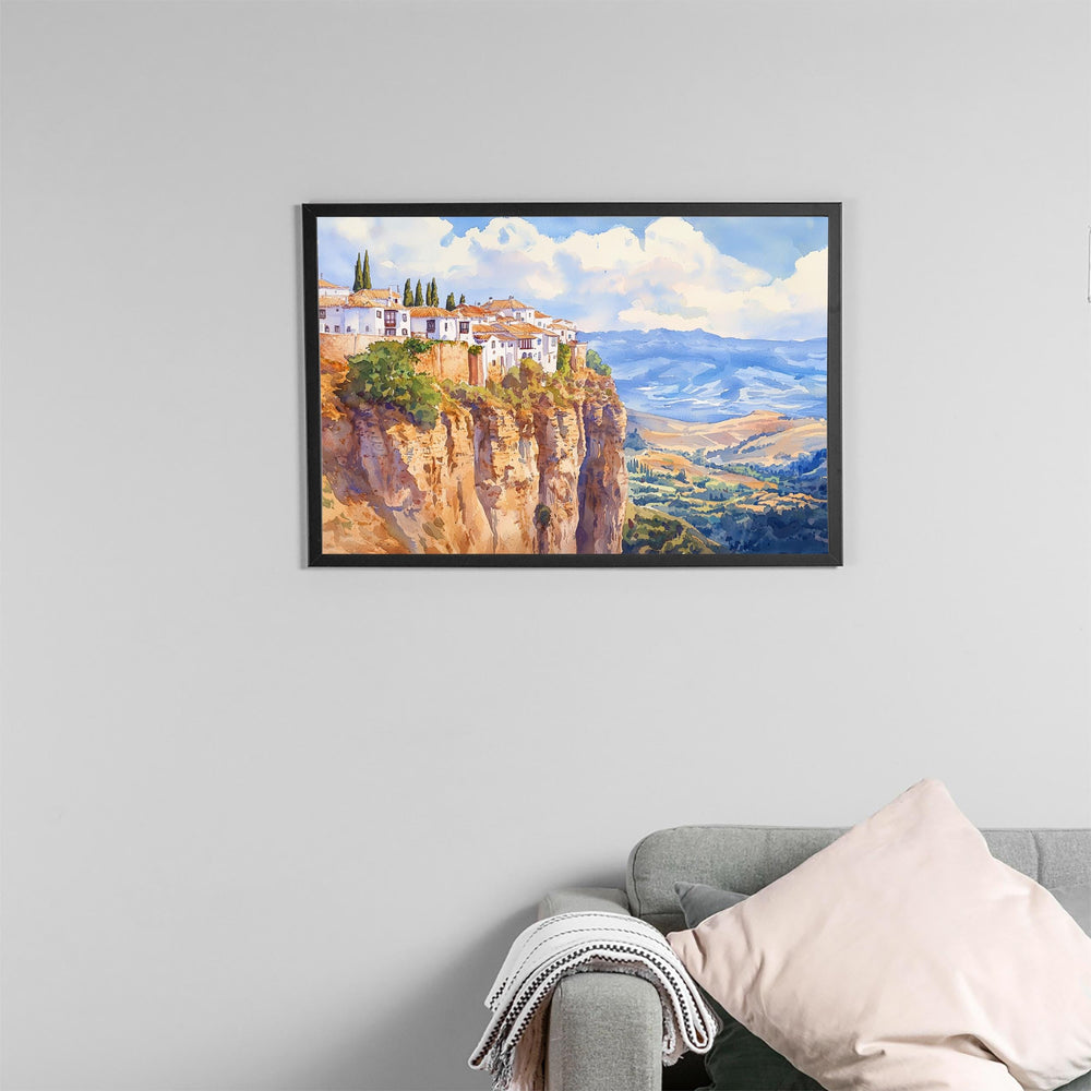Ronda watercolor poster Wall Art Ronda Wall Hanging Home Décor Ronda Gift Art Lovers Spain Wall Art