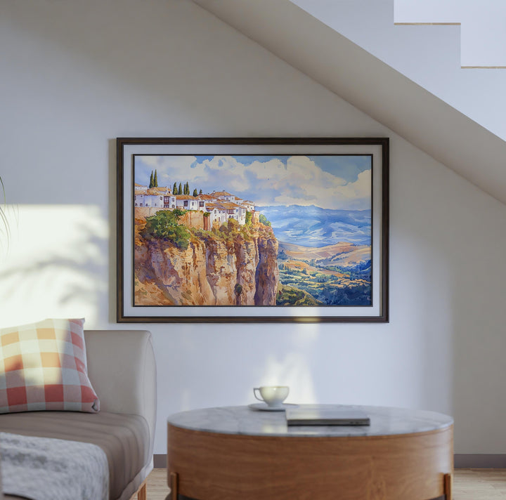 Ronda watercolor poster Wall Art Ronda Wall Hanging Home Décor Ronda Gift Art Lovers Spain Wall Art