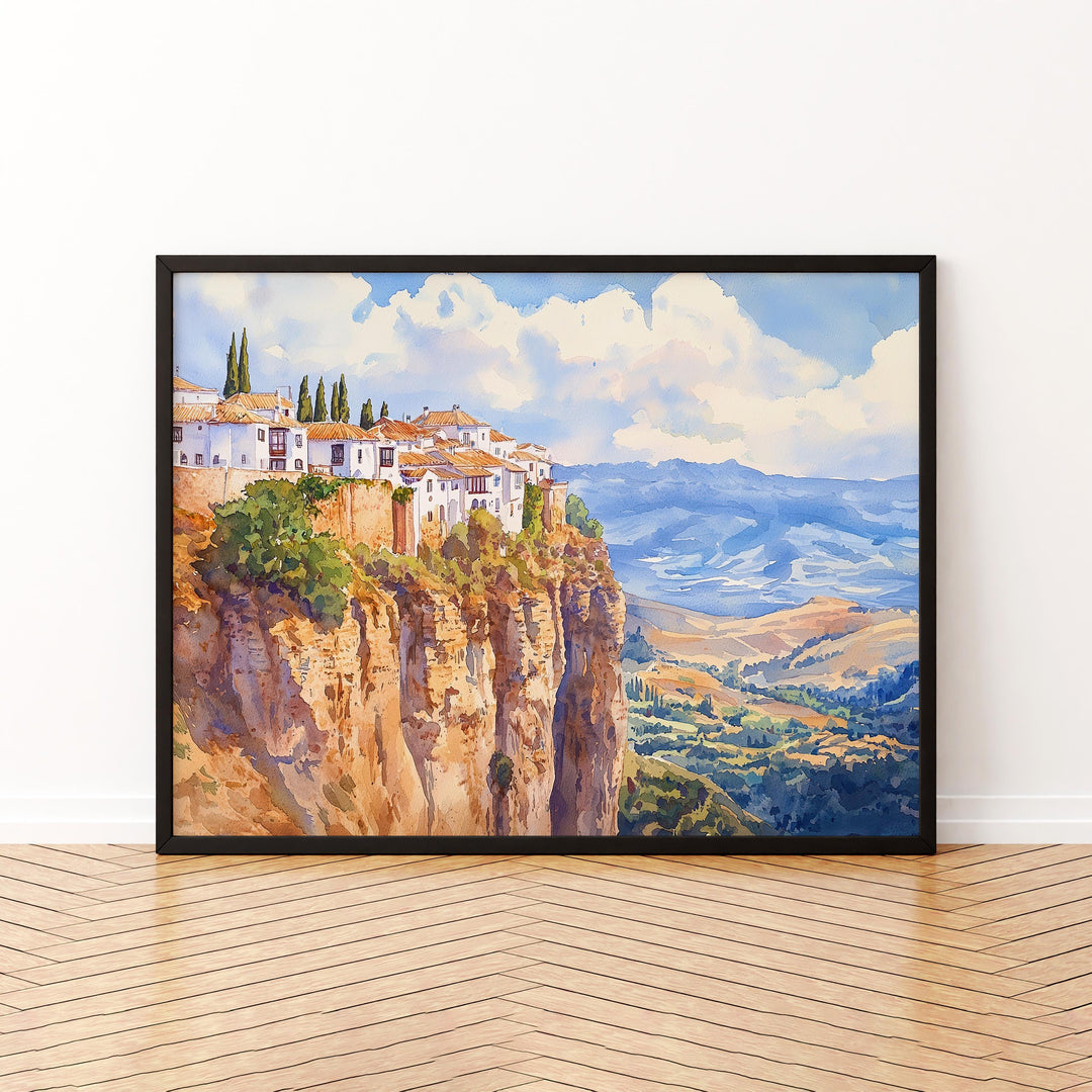 Ronda watercolor poster Wall Art Ronda Wall Hanging Home Décor Ronda Gift Art Lovers Spain Wall Art