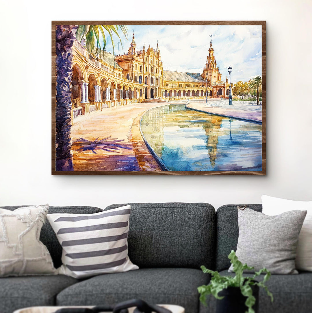 Seville watercolor poster Wall Art Seville Wall Hanging Home Décor Seville Gift Art Lovers Spain Wall Art