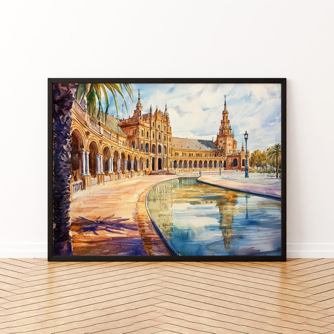 Seville watercolor poster Wall Art Seville Wall Hanging Home Décor Seville Gift Art Lovers Spain Wall Art