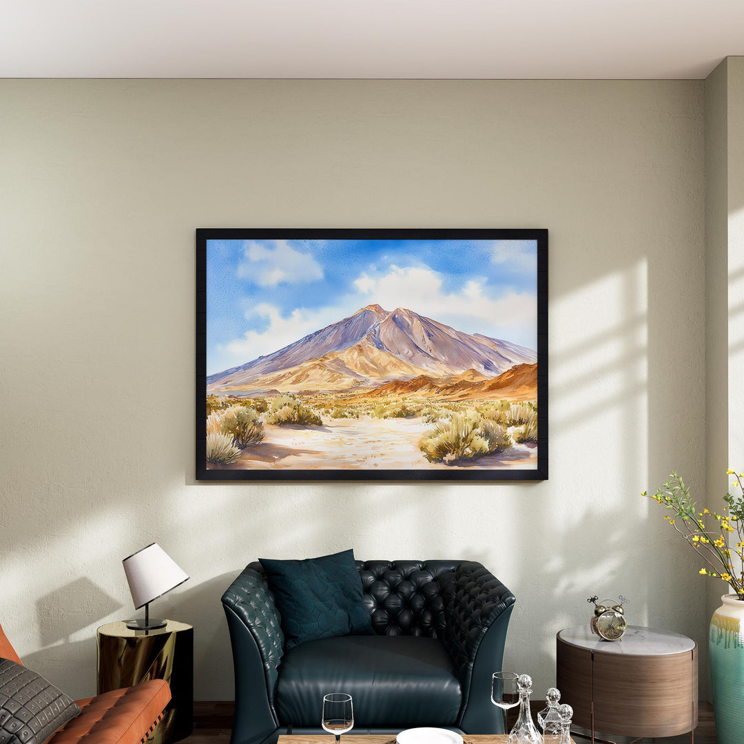 Teide National Park watercolor poster Wall Art Teide National Park Wall Hanging Home Décor Teide National Park Gift Art Lovers Spain Art