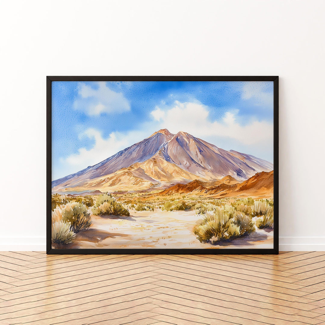 Teide National Park watercolor poster Wall Art Teide National Park Wall Hanging Home Décor Teide National Park Gift Art Lovers Spain Art
