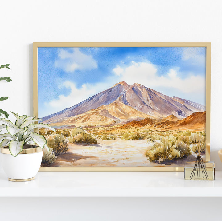 Teide National Park watercolor poster Wall Art Teide National Park Wall Hanging Home Décor Teide National Park Gift Art Lovers Spain Art