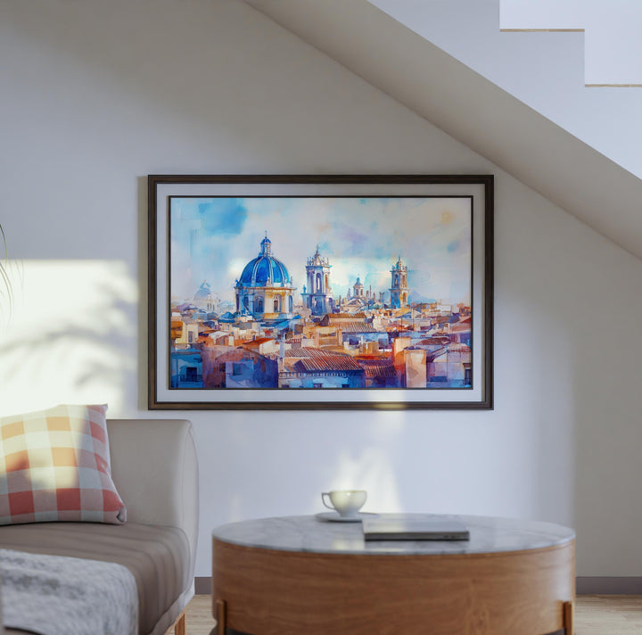 Valencia watercolor poster Wall Art Valencia Wall Hanging Home Décor Valencia Gift Art Lovers Spain Wall Art