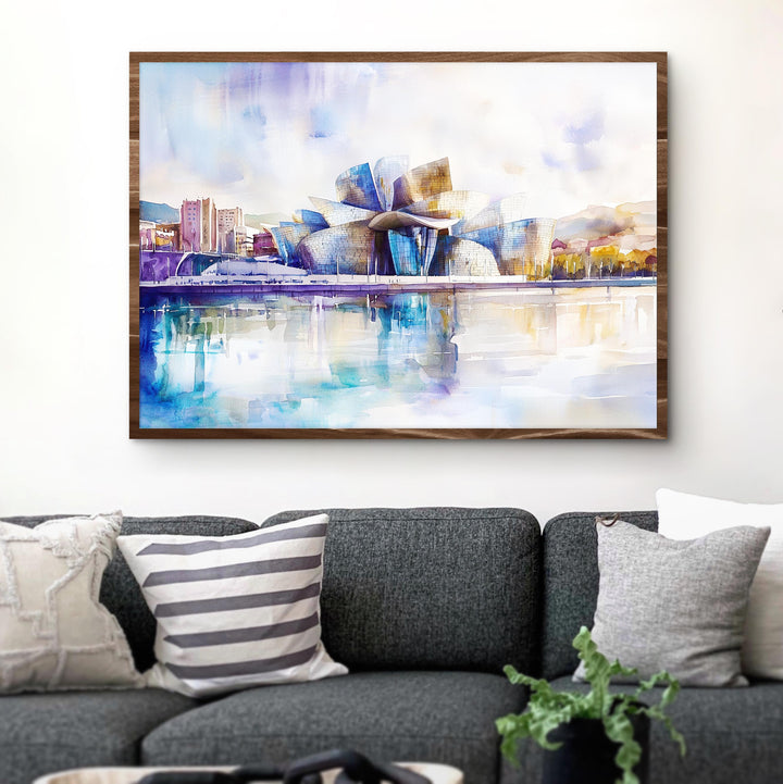 Bilbao watercolor poster Wall Art Bilbao Wall Hanging Home Décor Bilbao Gift Art Lovers Spain Wall Art