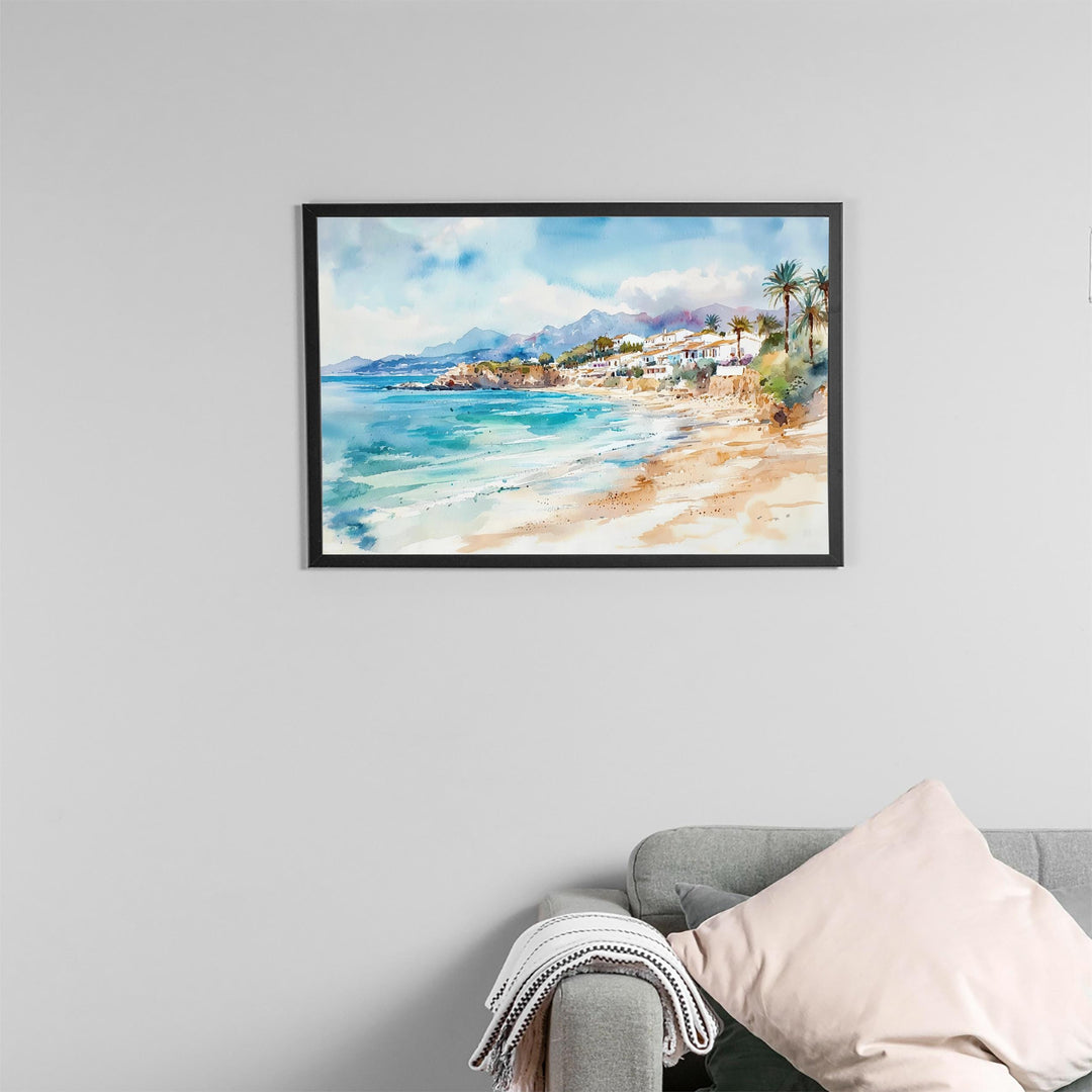 Costa Blanca watercolor poster Wall Art Costa Blanca Wall Hanging Home Décor Costa Blanca Gift Art Lovers Spain Wall Art
