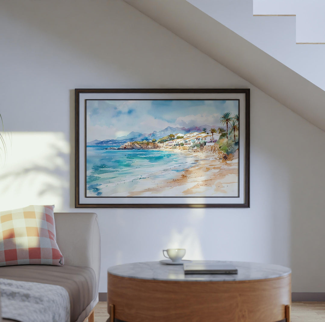 Costa Blanca watercolor poster Wall Art Costa Blanca Wall Hanging Home Décor Costa Blanca Gift Art Lovers Spain Wall Art