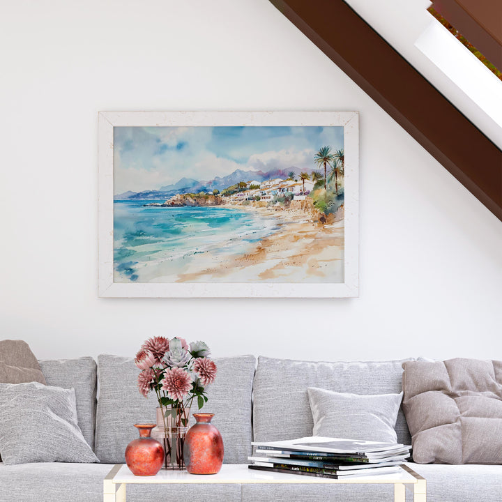 Costa Blanca watercolor poster Wall Art Costa Blanca Wall Hanging Home Décor Costa Blanca Gift Art Lovers Spain Wall Art