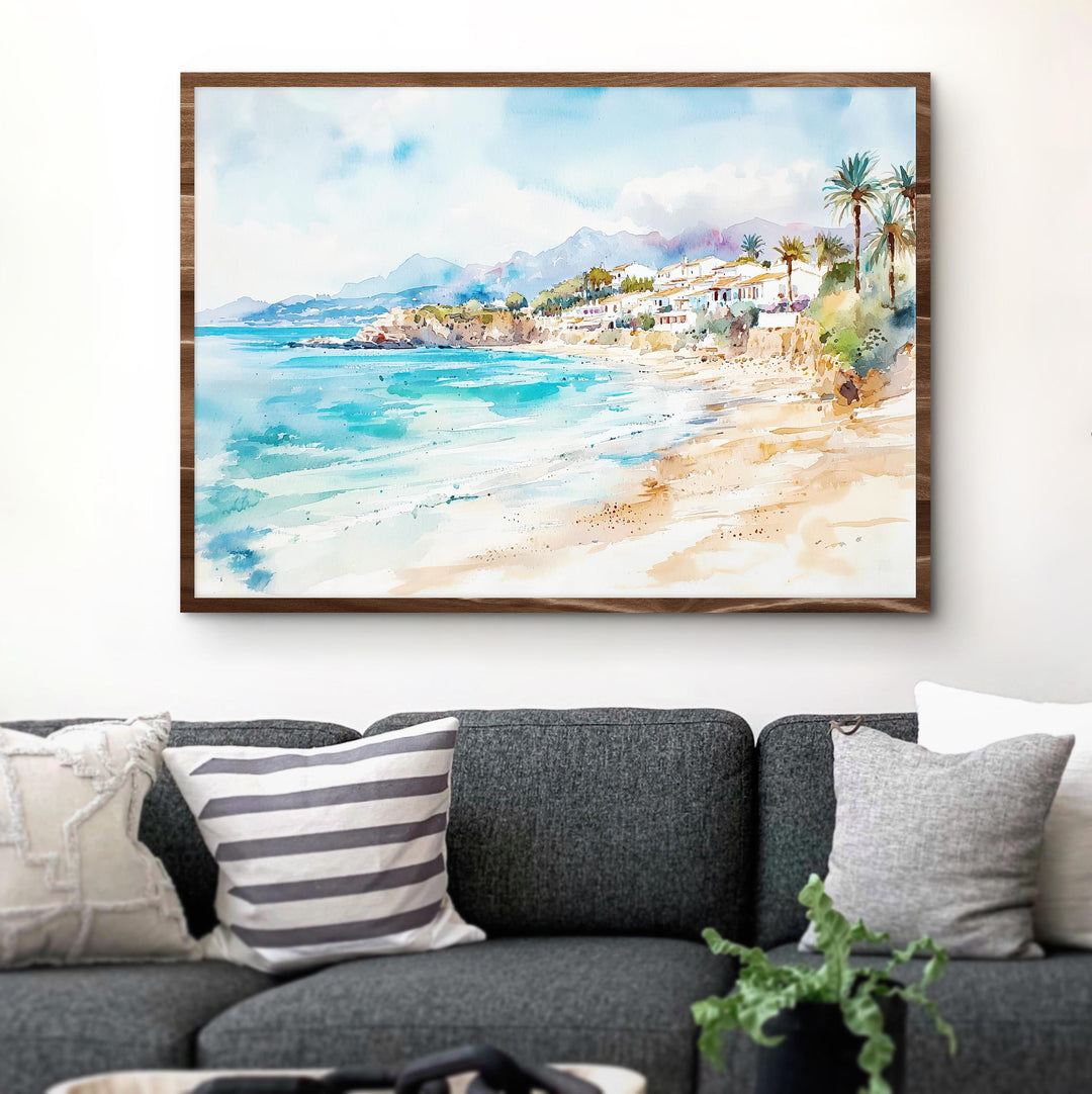 Costa Blanca watercolor poster Wall Art Costa Blanca Wall Hanging Home Décor Costa Blanca Gift Art Lovers Spain Wall Art