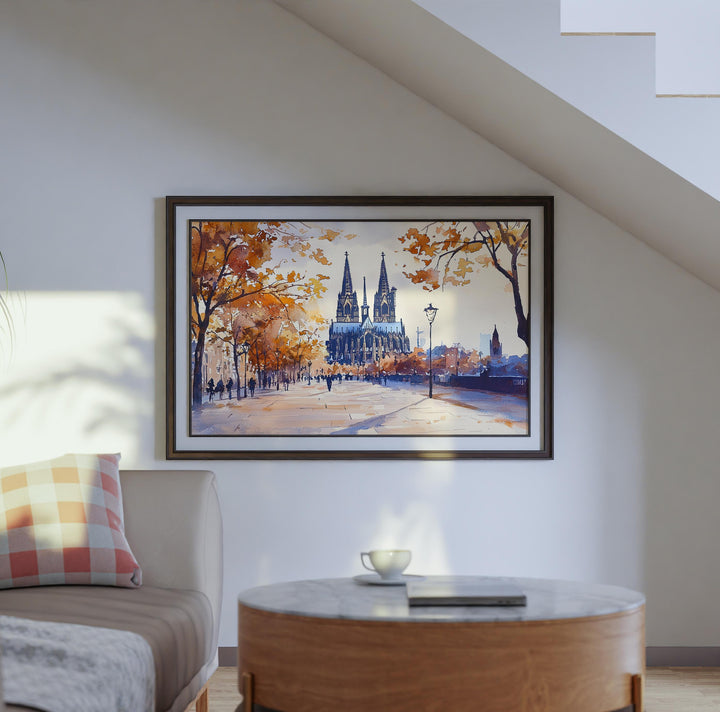 Cologne watercolor poster Wall Art Cologne Wall Hanging Home Décor Cologne Gift Art Lovers Germany Wall Art