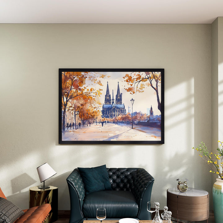 Cologne watercolor poster Wall Art Cologne Wall Hanging Home Décor Cologne Gift Art Lovers Germany Wall Art