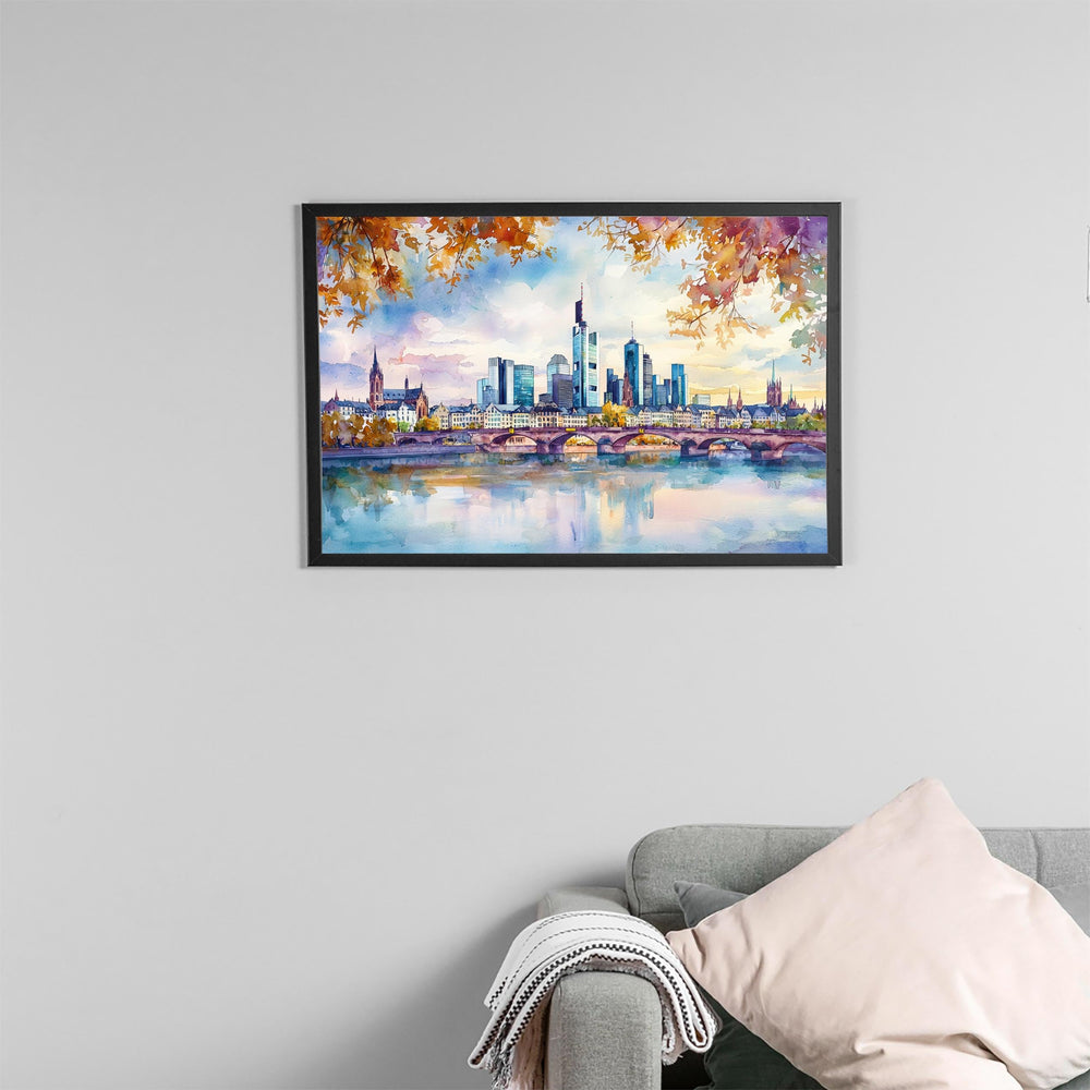 Frankfurt watercolor poster Wall Art Frankfurt Wall Hanging Home Décor Frankfurt Gift Art Lovers Germany Wall Art