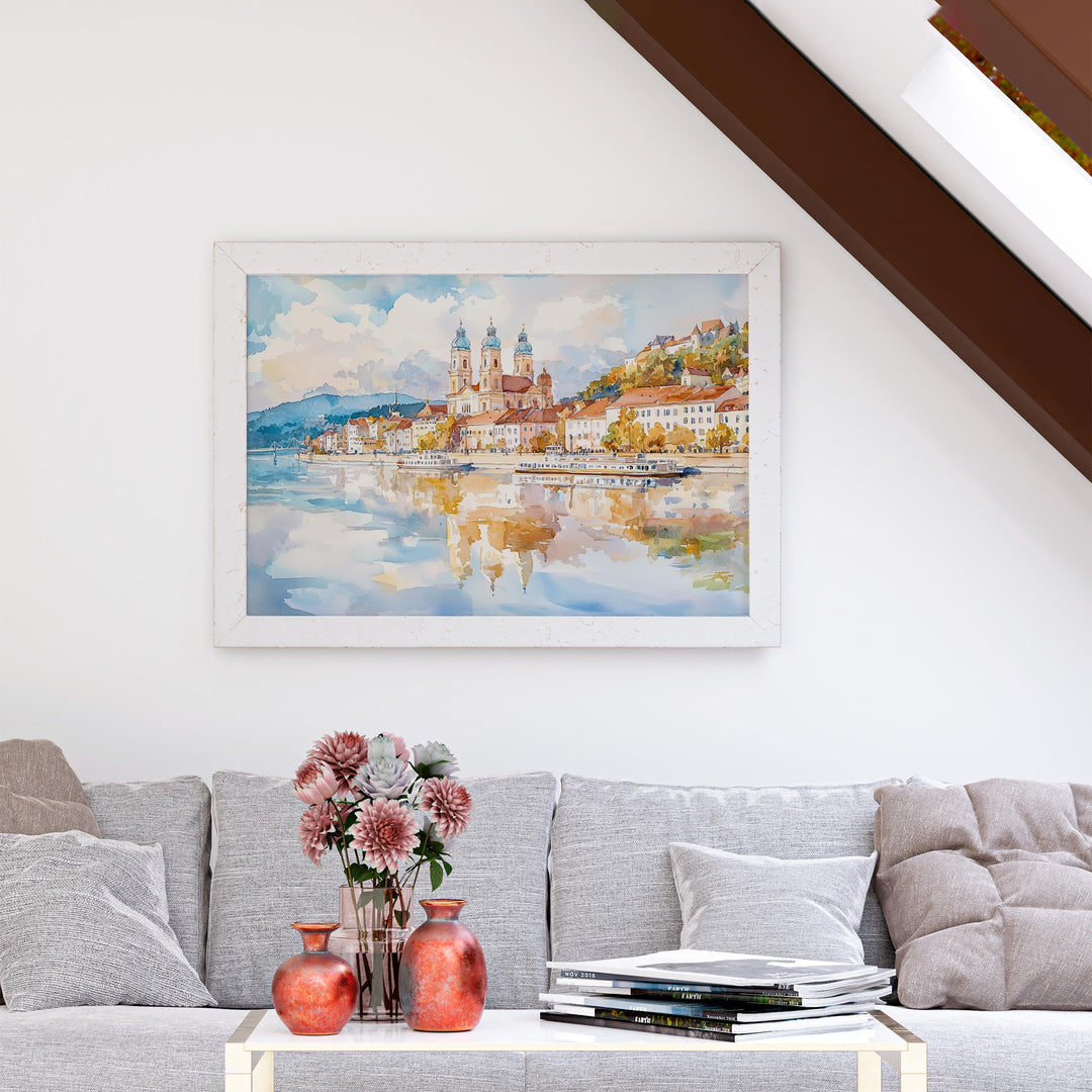 Passau watercolor poster Wall Art Passau Wall Hanging Home Décor Passau Gift Art Lovers Germany Wall Art