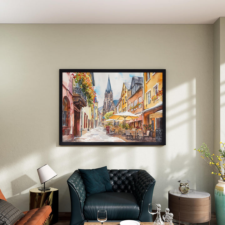 Mainz watercolor poster Wall Art Mainz Wall Hanging Home Décor Mainz Gift Art Lovers Germany Wall Art