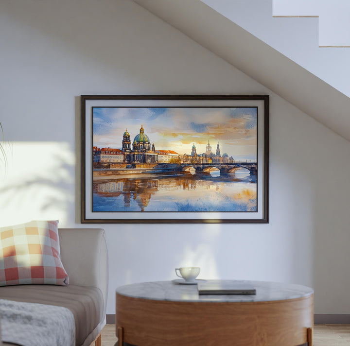 Dresden watercolor poster Wall Art Dresden Wall Hanging Home Décor Dresden Gift Art Lovers Germany Wall Art