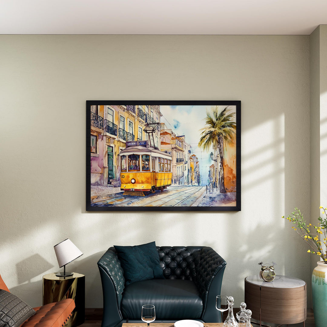 Lisbon watercolor poster Wall Art Lisbon Wall Hanging Home Décor Lisbon Gift Art Lovers Portugal Wall Art