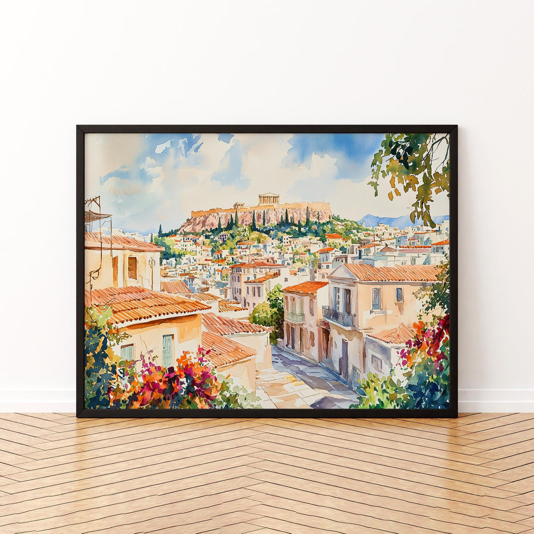 Athens watercolor poster Wall Art Athens Wall Hanging Home Décor Athens Gift Art Lovers Greece Wall Art