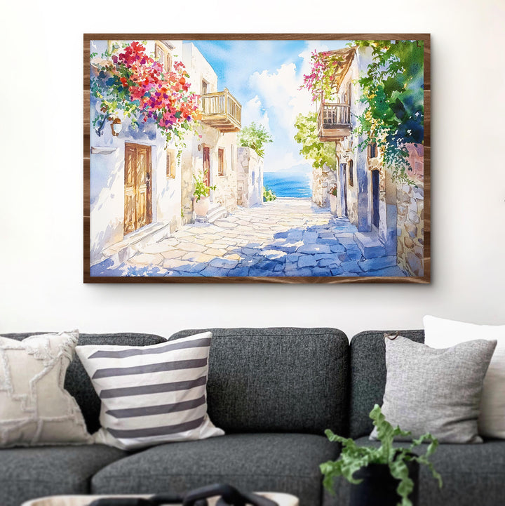 Crete watercolor poster Wall Art Crete Wall Hanging Home Décor Crete Gift Art Lovers Greece Wall Art