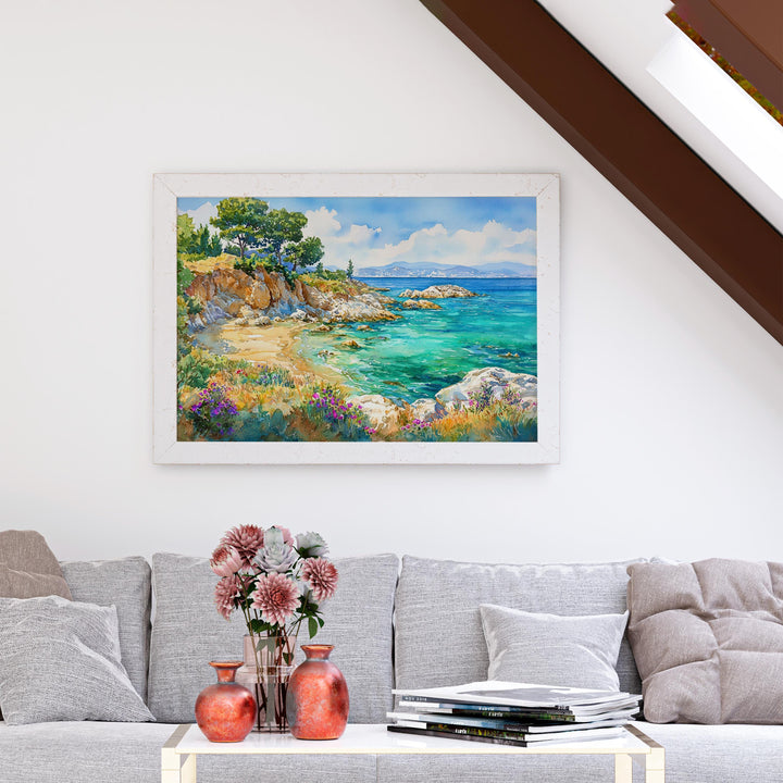 Halkidiki watercolor poster Wall Art Halkidiki Wall Hanging Home Décor Halkidiki Gift Art Lovers Greece Wall Art