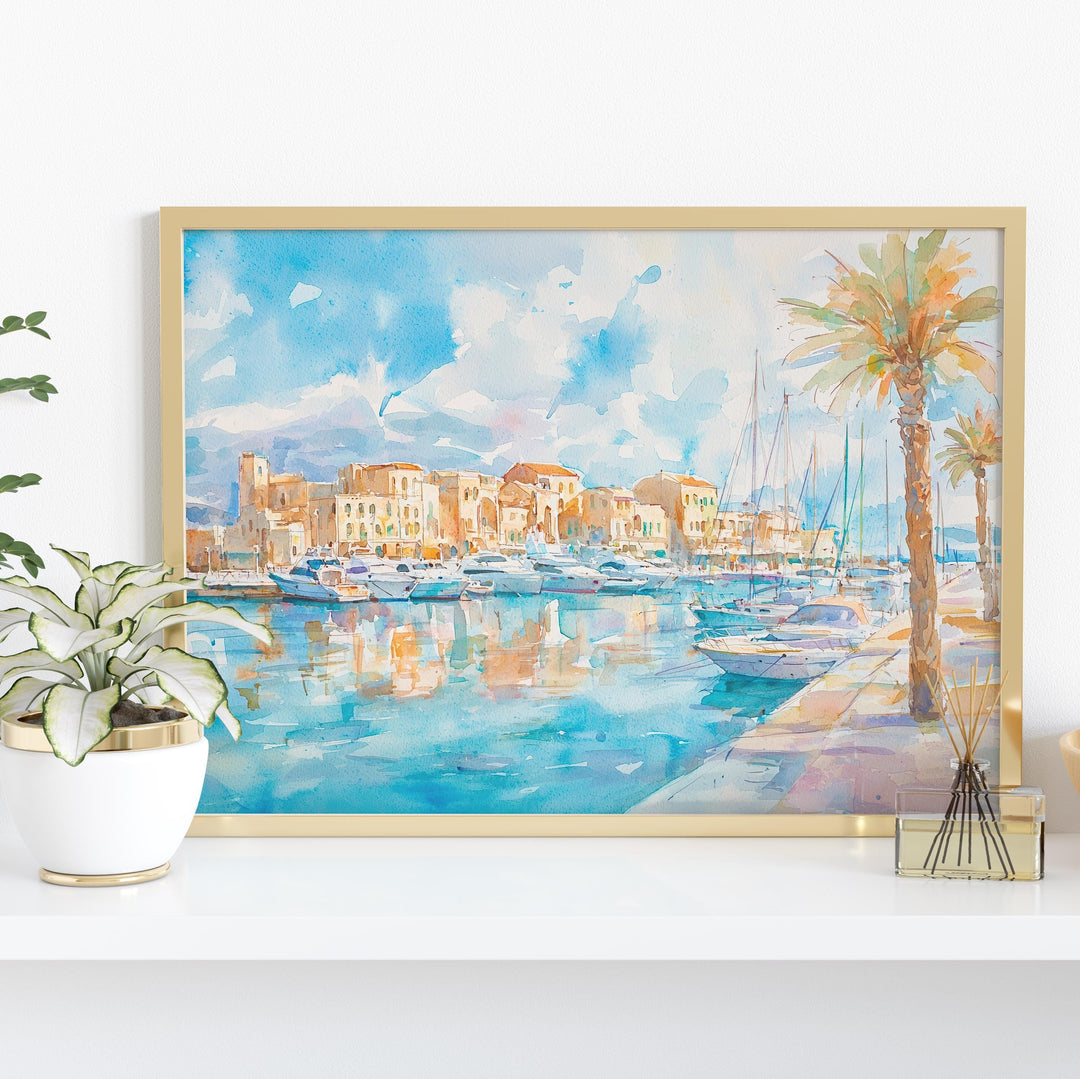 Heraklion watercolor poster Wall Art Heraklion Wall Hanging Home Décor Heraklion Gift Art Lovers Greece Wall Art