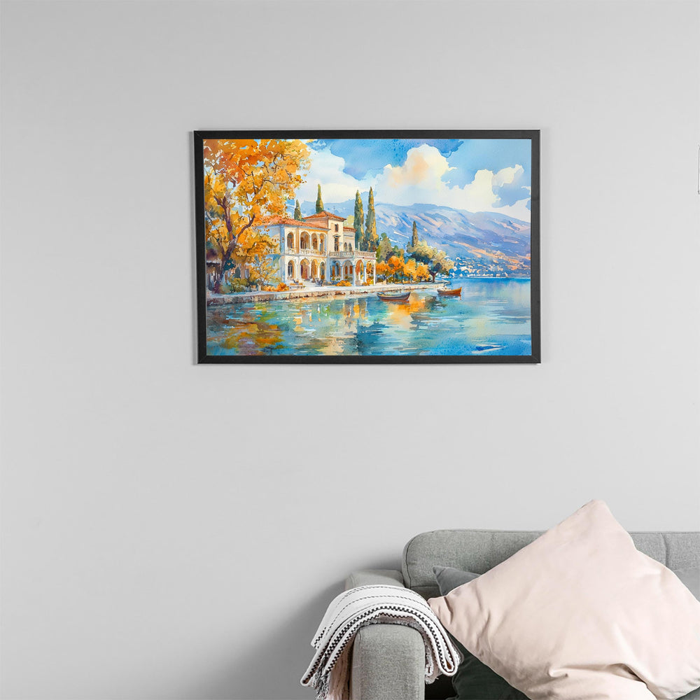 Ioannina watercolor poster Wall Art Ioannina Wall Hanging Home Décor Ioannina Gift Art Lovers Greece Wall Art