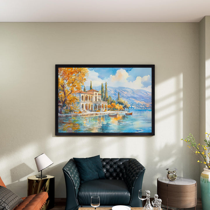 Ioannina watercolor poster Wall Art Ioannina Wall Hanging Home Décor Ioannina Gift Art Lovers Greece Wall Art