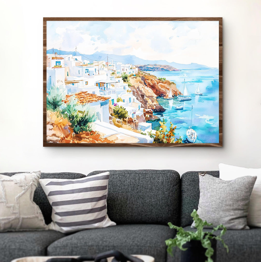 Milos watercolor poster Wall Art Milos Wall Hanging Home Décor Milos Gift Art Lovers Greece Wall Art