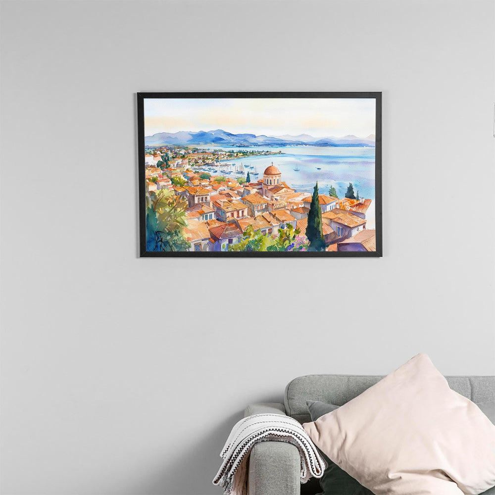 Nafplio watercolor poster Wall Art Nafplio Wall Hanging Home Décor Nafplio Gift Art Lovers Greece Wall Art
