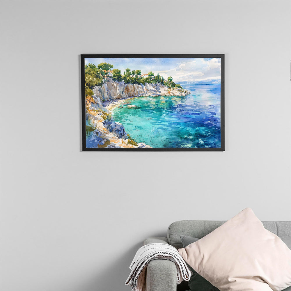 Paxos watercolor poster Wall Art Paxos Wall Hanging Home Décor Paxos Gift Art Lovers Greece Wall Art