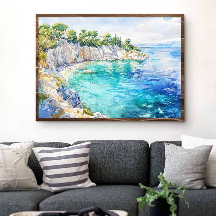 Paxos watercolor poster Wall Art Paxos Wall Hanging Home Décor Paxos Gift Art Lovers Greece Wall Art