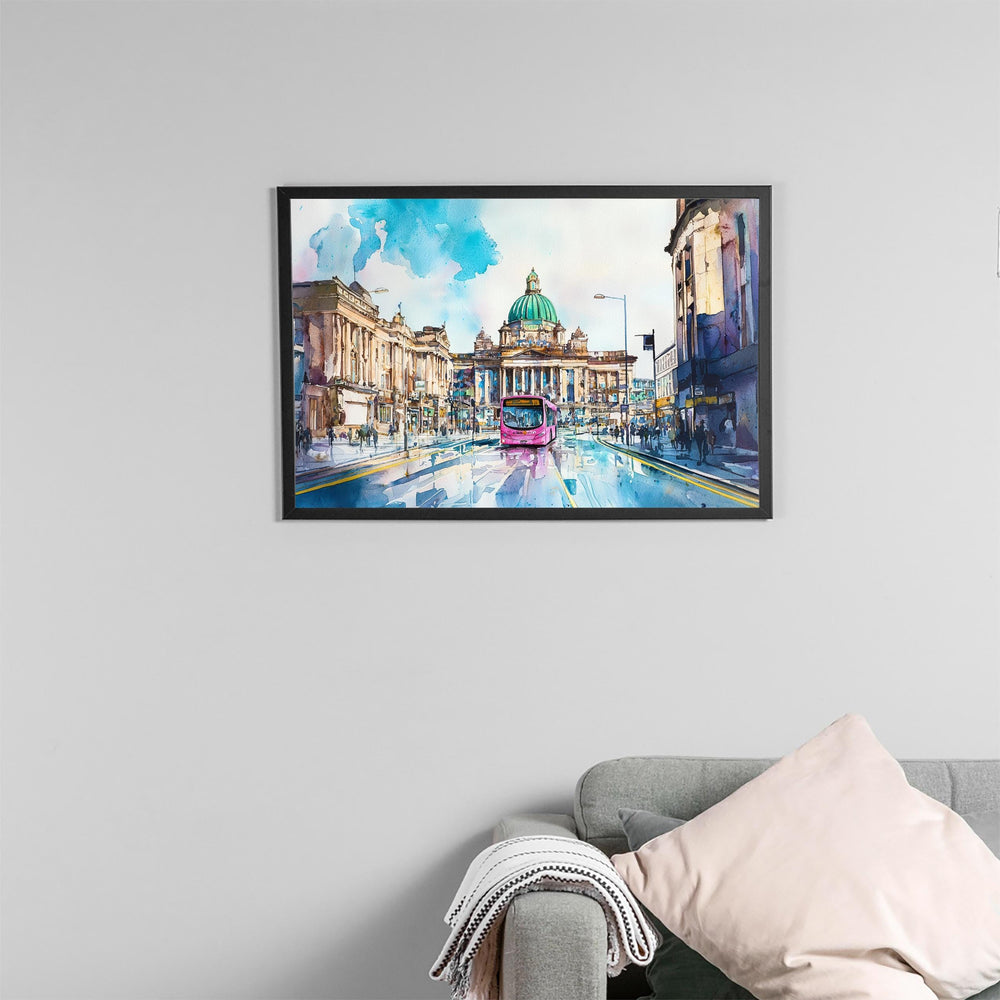 Belfast watercolor poster Wall Art Belfast Wall Hanging Home Décor Belfast Gift Art Lovers Northern Ireland Wall Art
