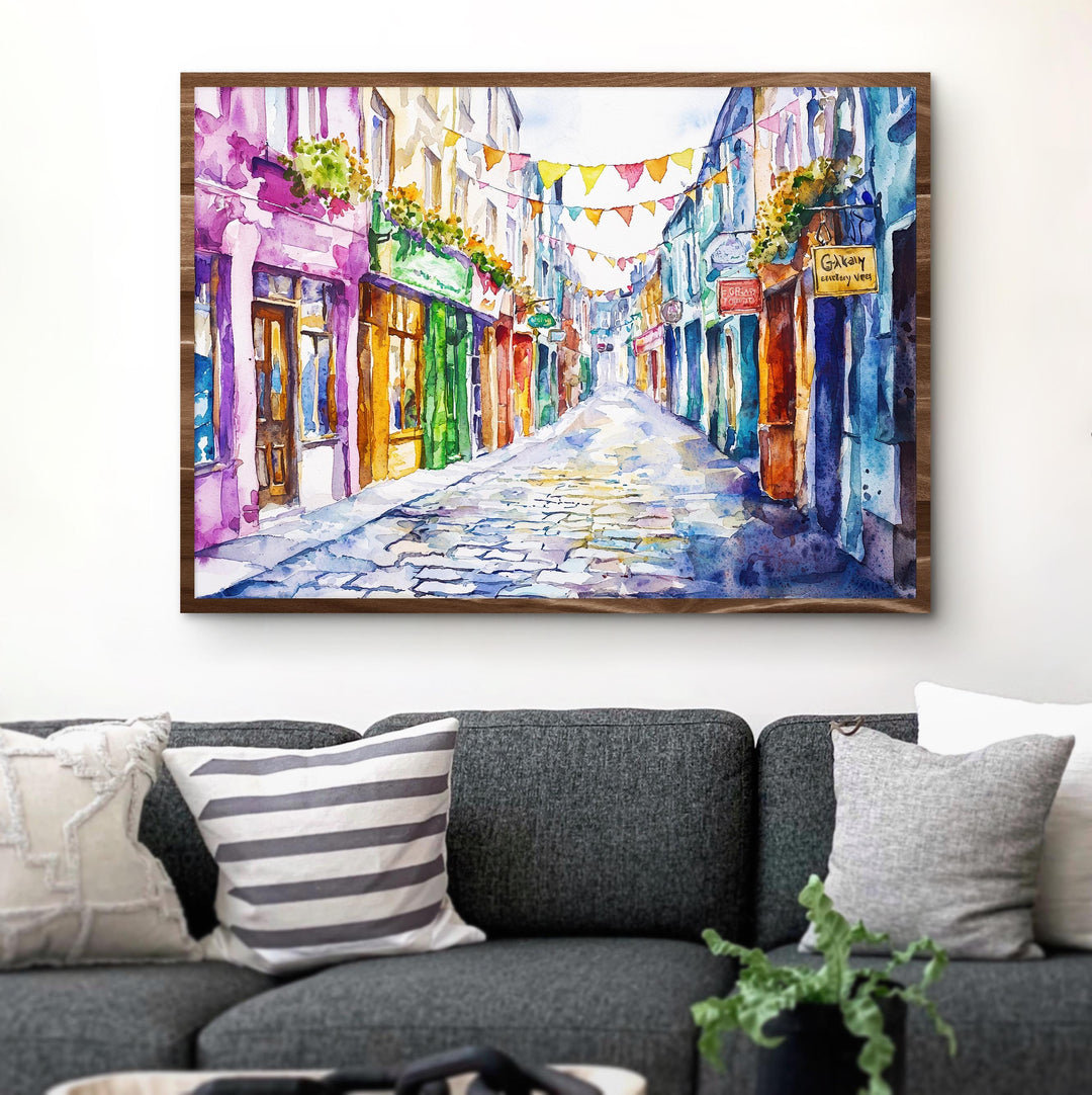 Galway watercolor poster Wall Art Galway Wall Hanging Home Décor Galway Gift Art Lovers Ireland Wall Art