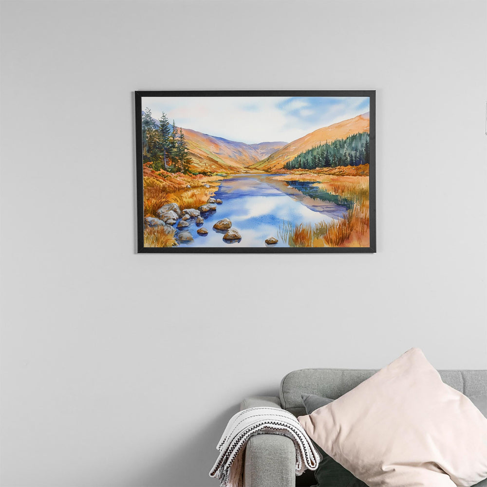 Wicklow Mountains watercolor poster Wall Art Wicklow Mountains Wall Hanging Home Décor Wicklow Mountains Gift Art Lovers Ireland Wall Art